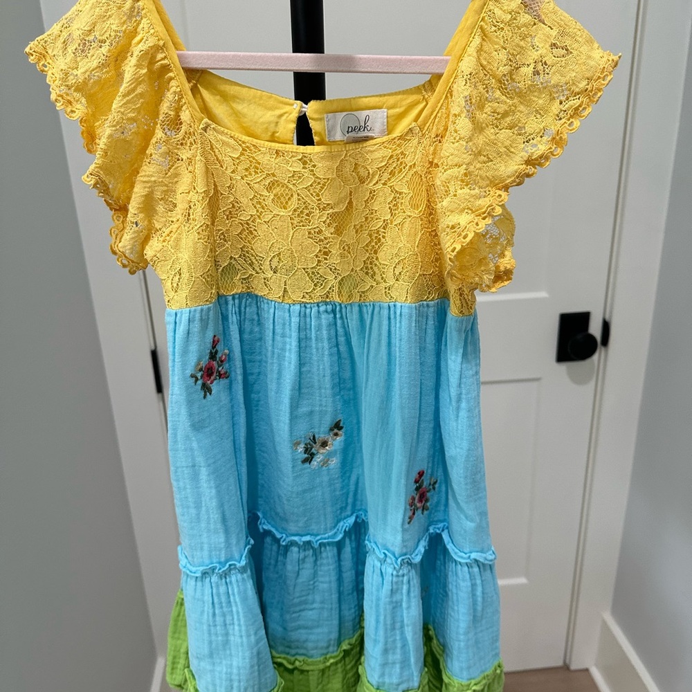 Colorful Lace Kids Dress